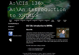 Site built for CIS 136 at Sinclair Community College designed by Alex Sablan